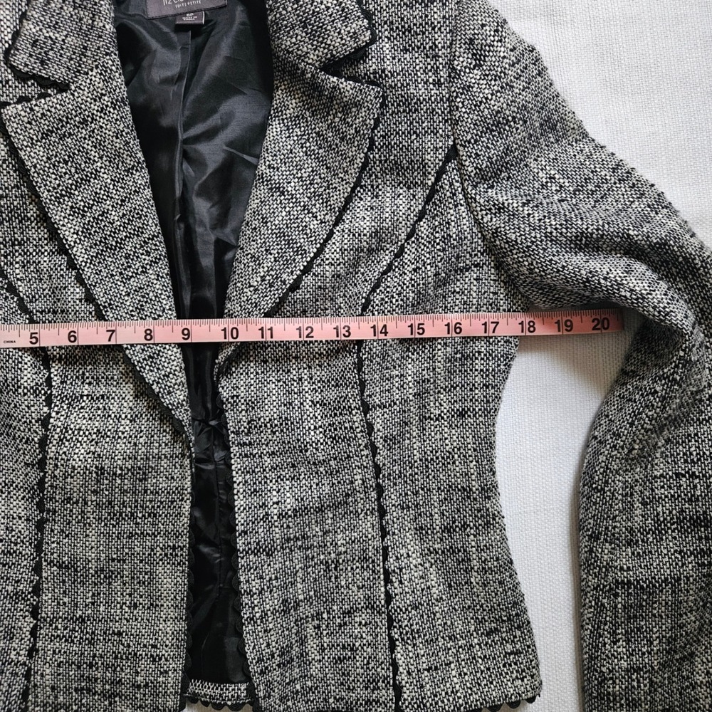 Liz Claiborne Suit Set Womens 6P Tweed Blazer Shell 2 Piece Office Business - Picture 13 of 14